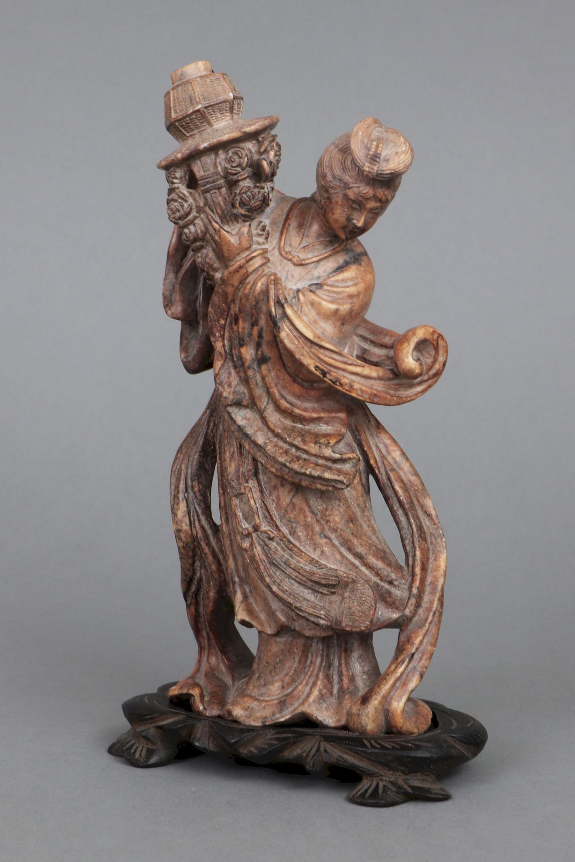 Chinesische Specksteinfigur der Guanyin