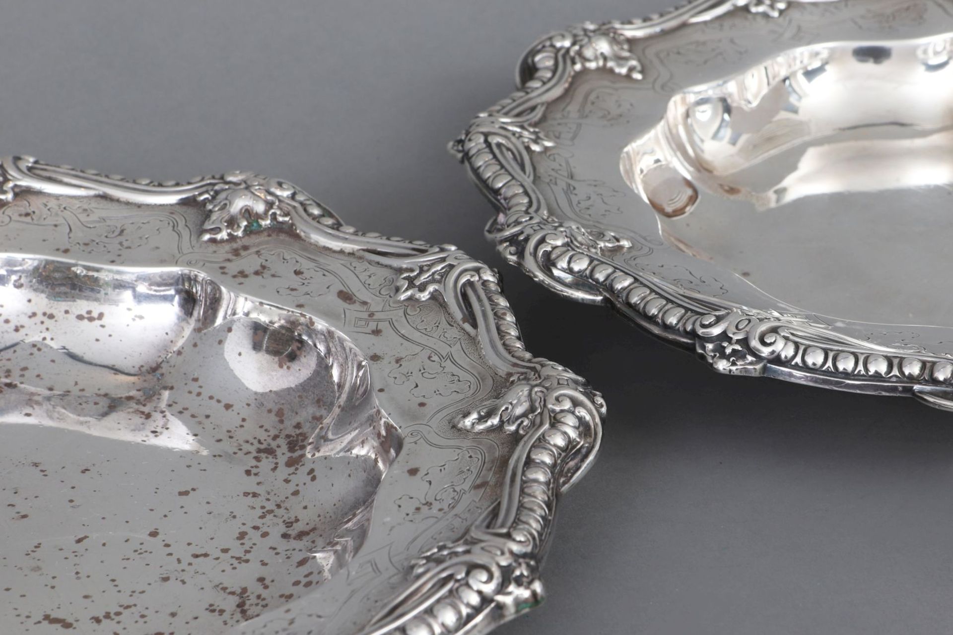 Paar GARRARD (London, Hofjuwelier) Silber Platten - Image 2 of 4