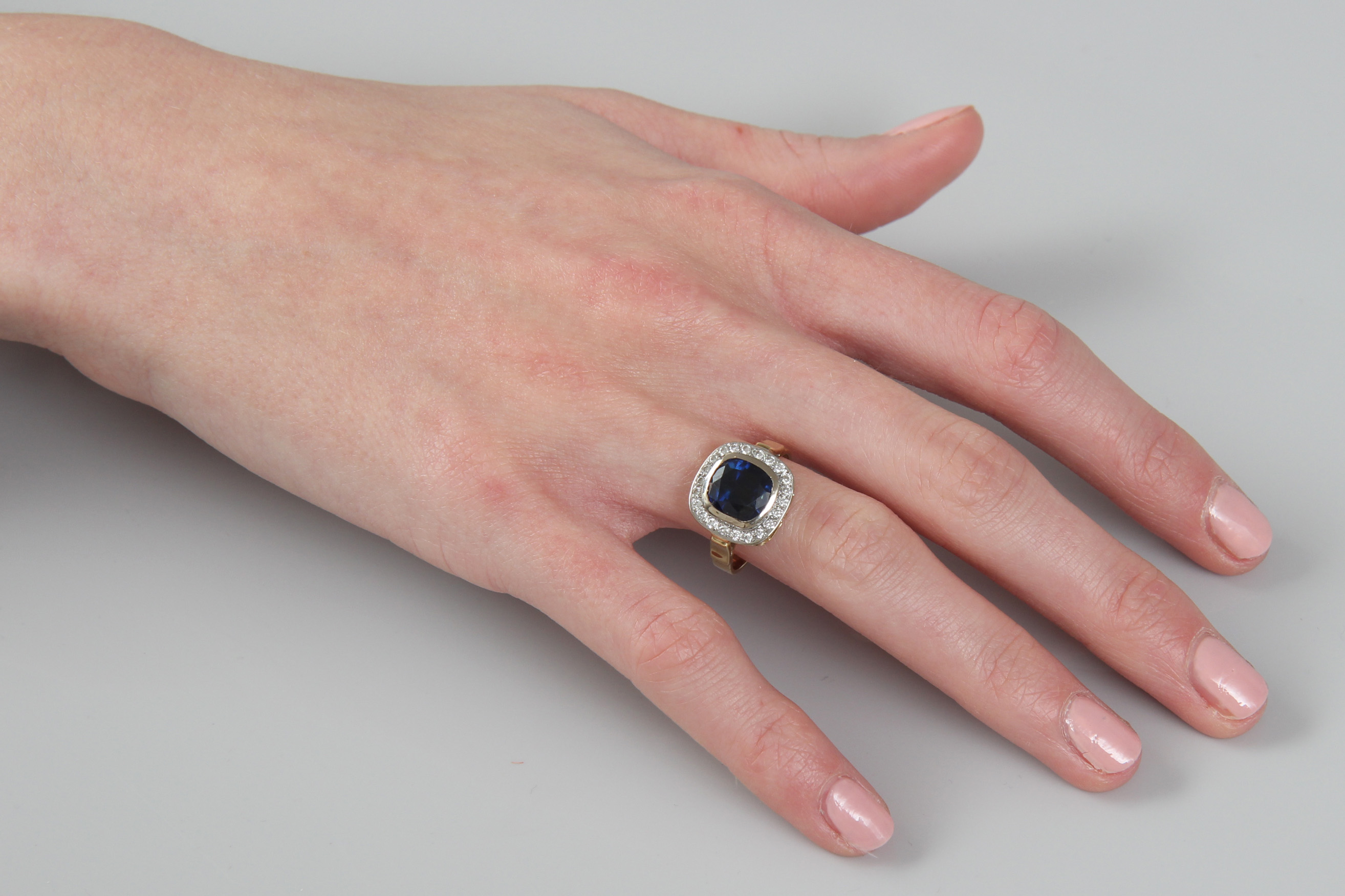 Saphir Ring, um 1930 - Image 4 of 5