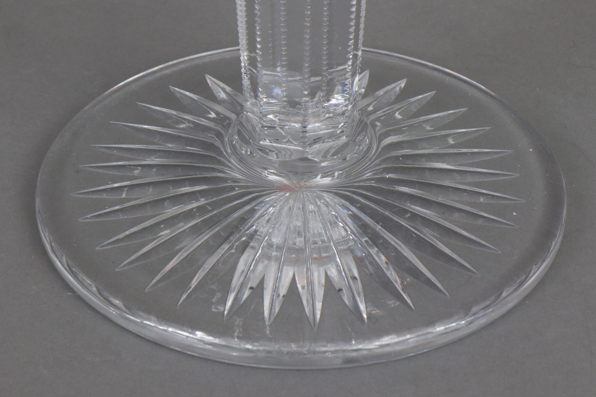 Großes Kristall Kelchglas mit Silberrand - Bild 3 aus 3