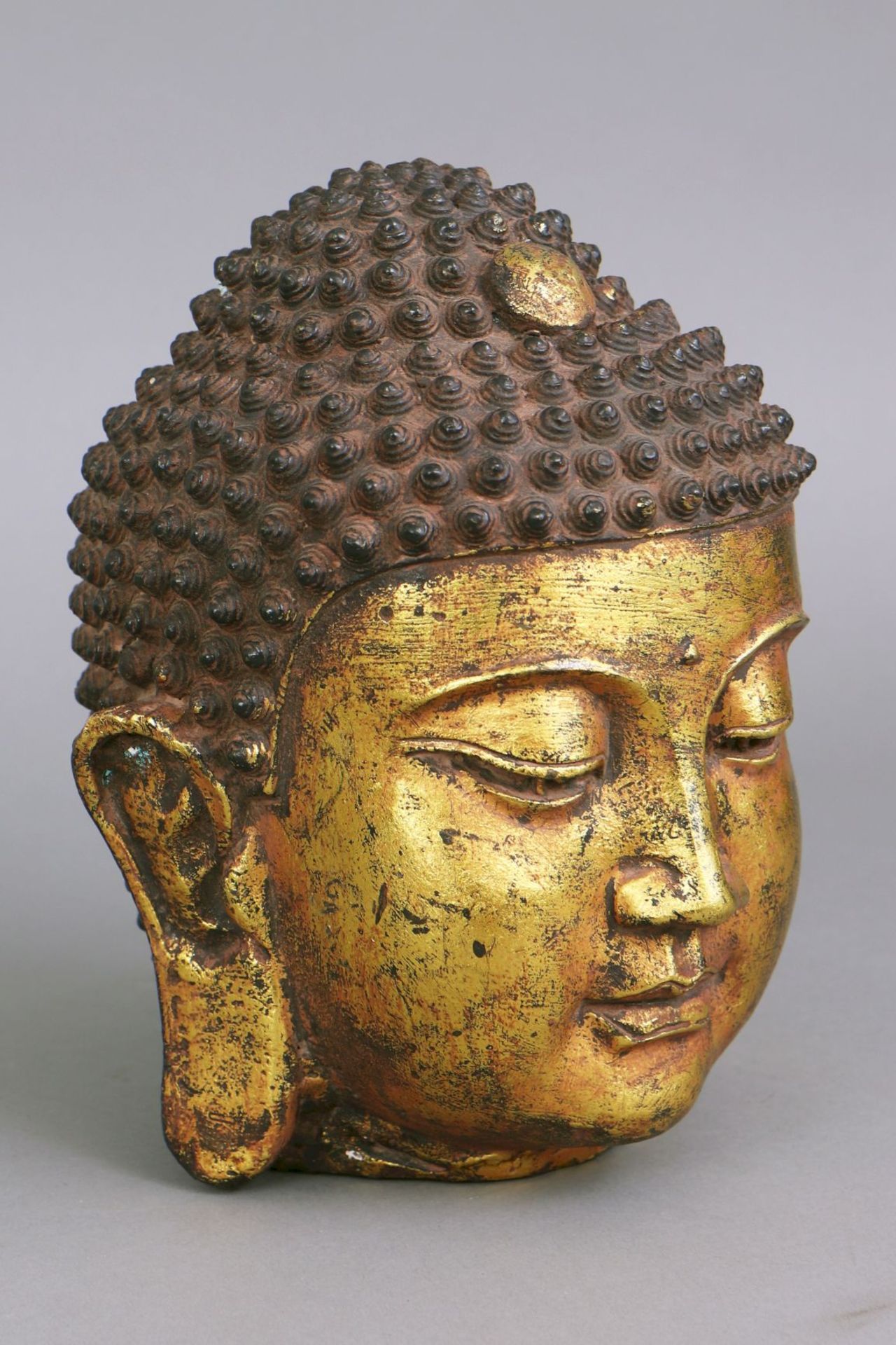 Haupt einer chinesischen Buddhafigur - Bild 2 aus 3