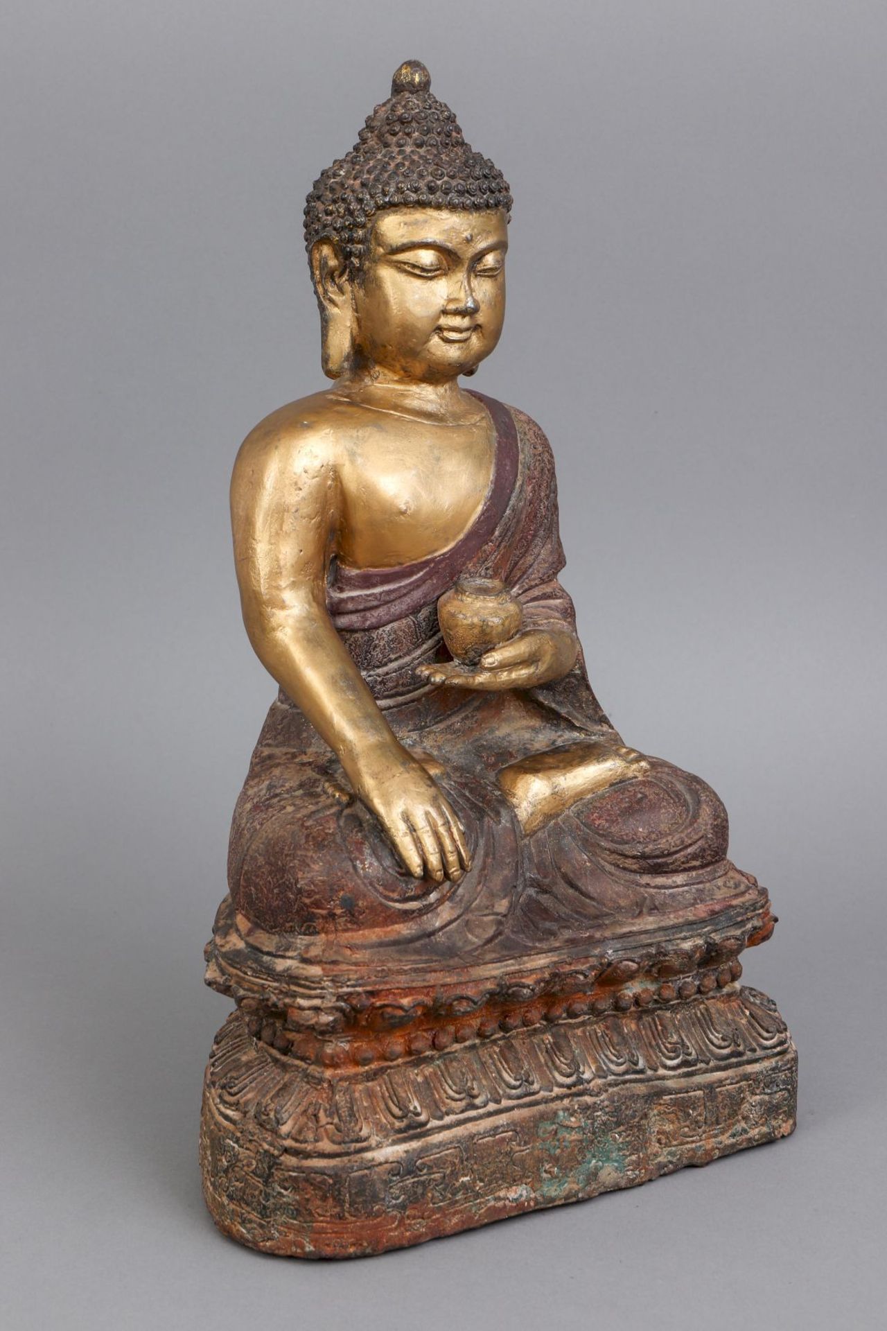 wohl chinesischer Buddha Shakyamuni des 18. Jahrhunderts - Image 3 of 4
