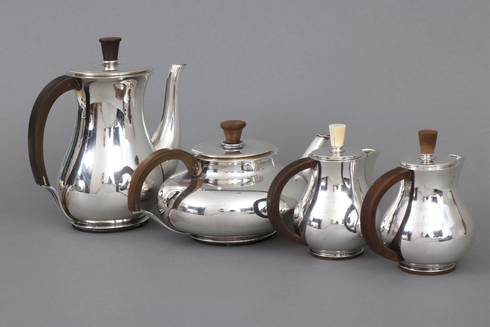 Frantz HINGELBERG (Denmark) Silber Kaffee- und Teeservice - Image 3 of 7