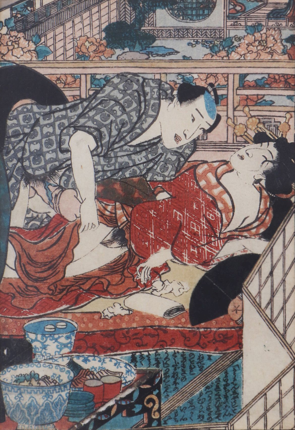 5 japanische Shunga ¨Utamakura¨ (erotische Holzschnitte) - Image 3 of 3