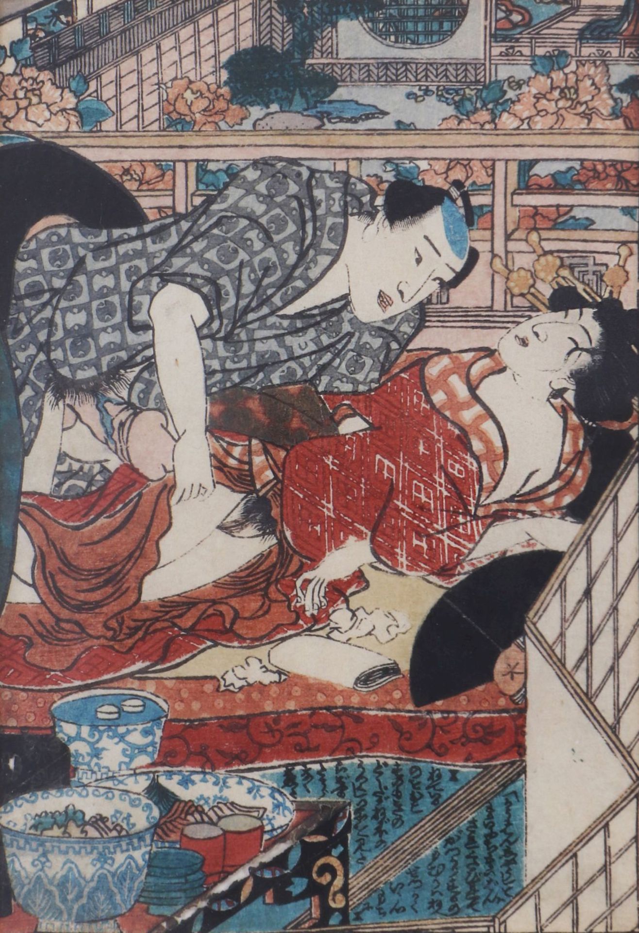 5 japanische Shunga ¨Utamakura¨ (erotische Holzschnitte) - Bild 3 aus 3