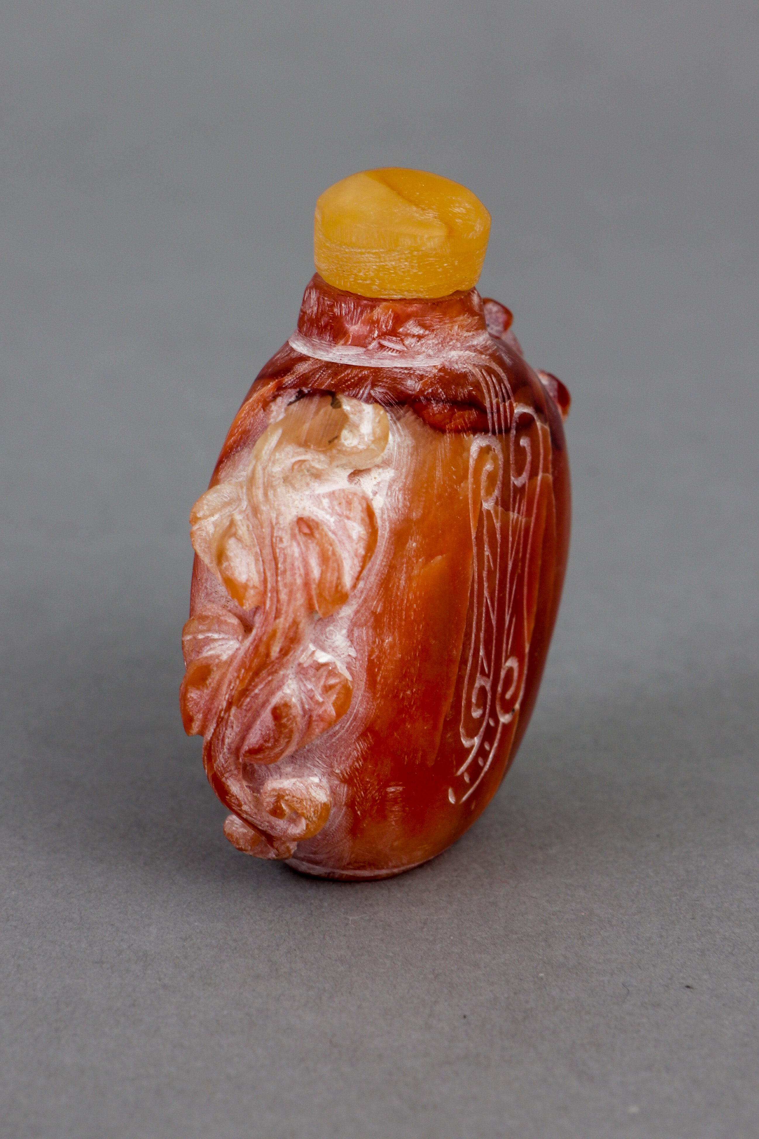 Chinesische Snuffbottle aus rot-brauner Jade - Image 3 of 3