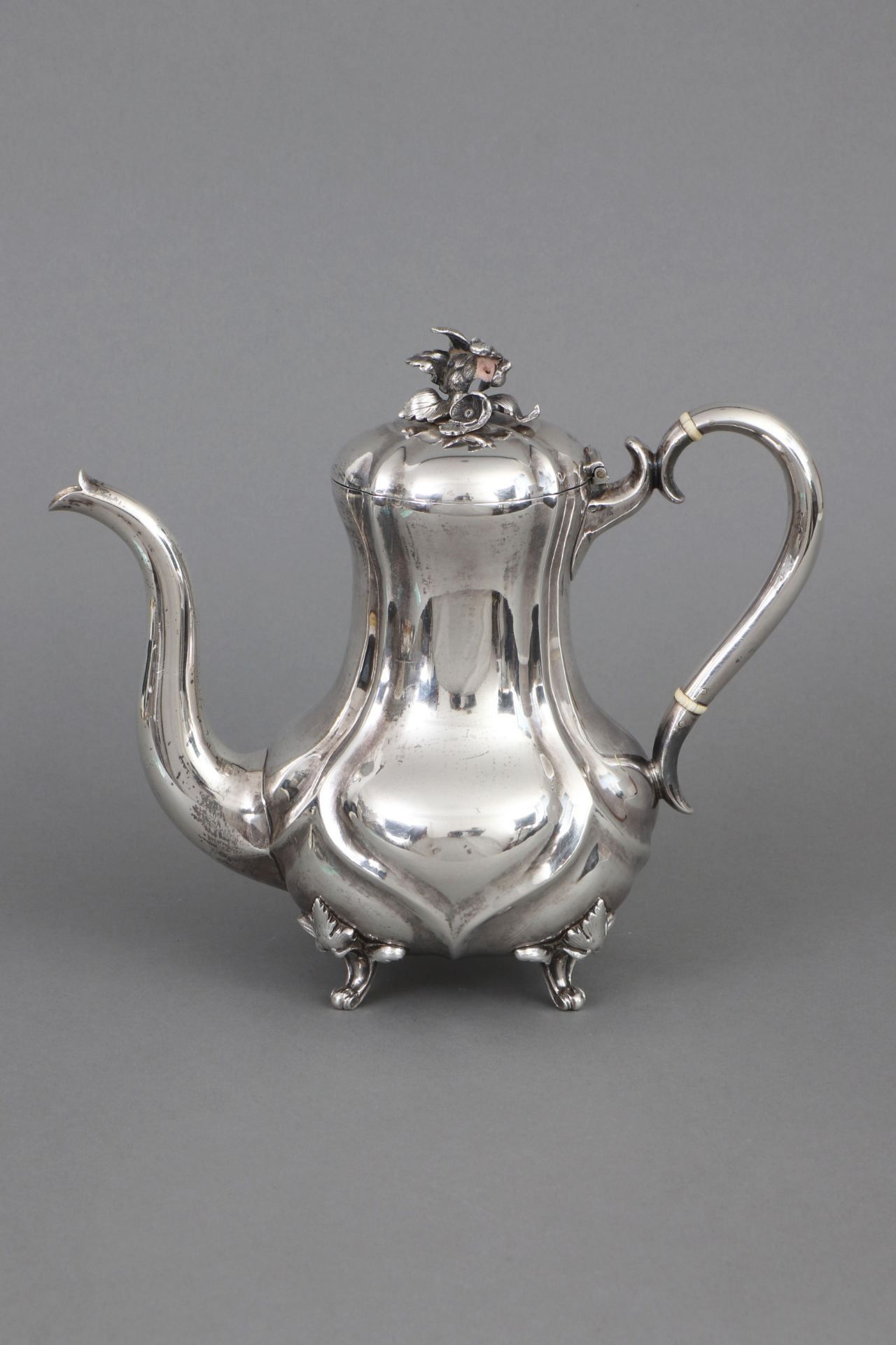 Russische Silber Kaffeekanne des 19. Jahrhunderts