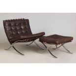 MIES VAN DER ROHE Barcelona Chair mit Ottomane