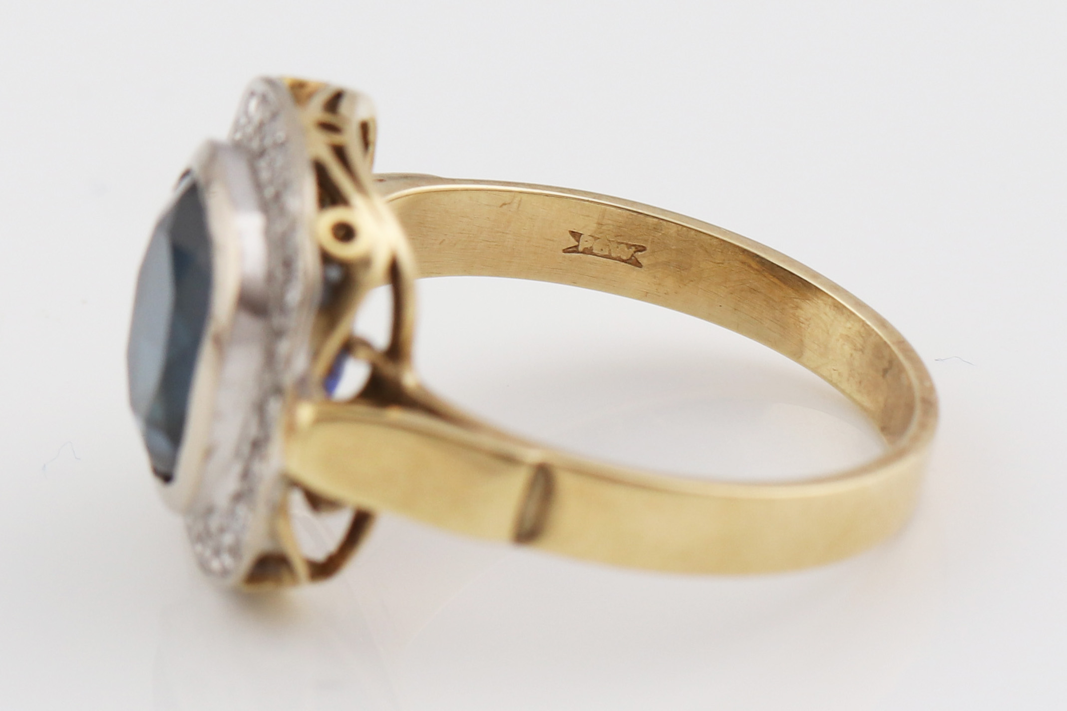 Saphir Ring, um 1930 - Image 3 of 5