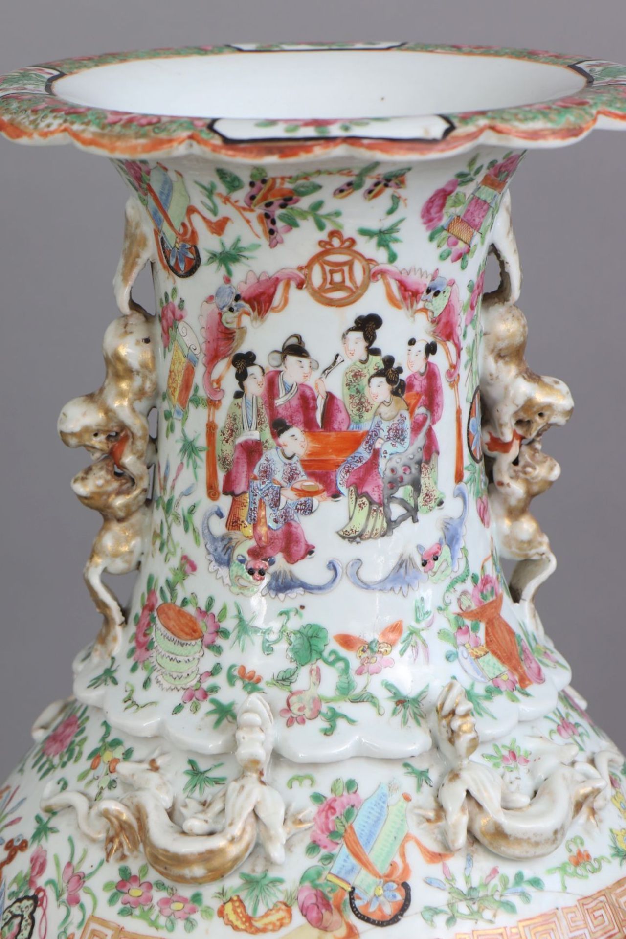 Chinesische Porzellanvase der Qing Dynastie - Bild 4 aus 6