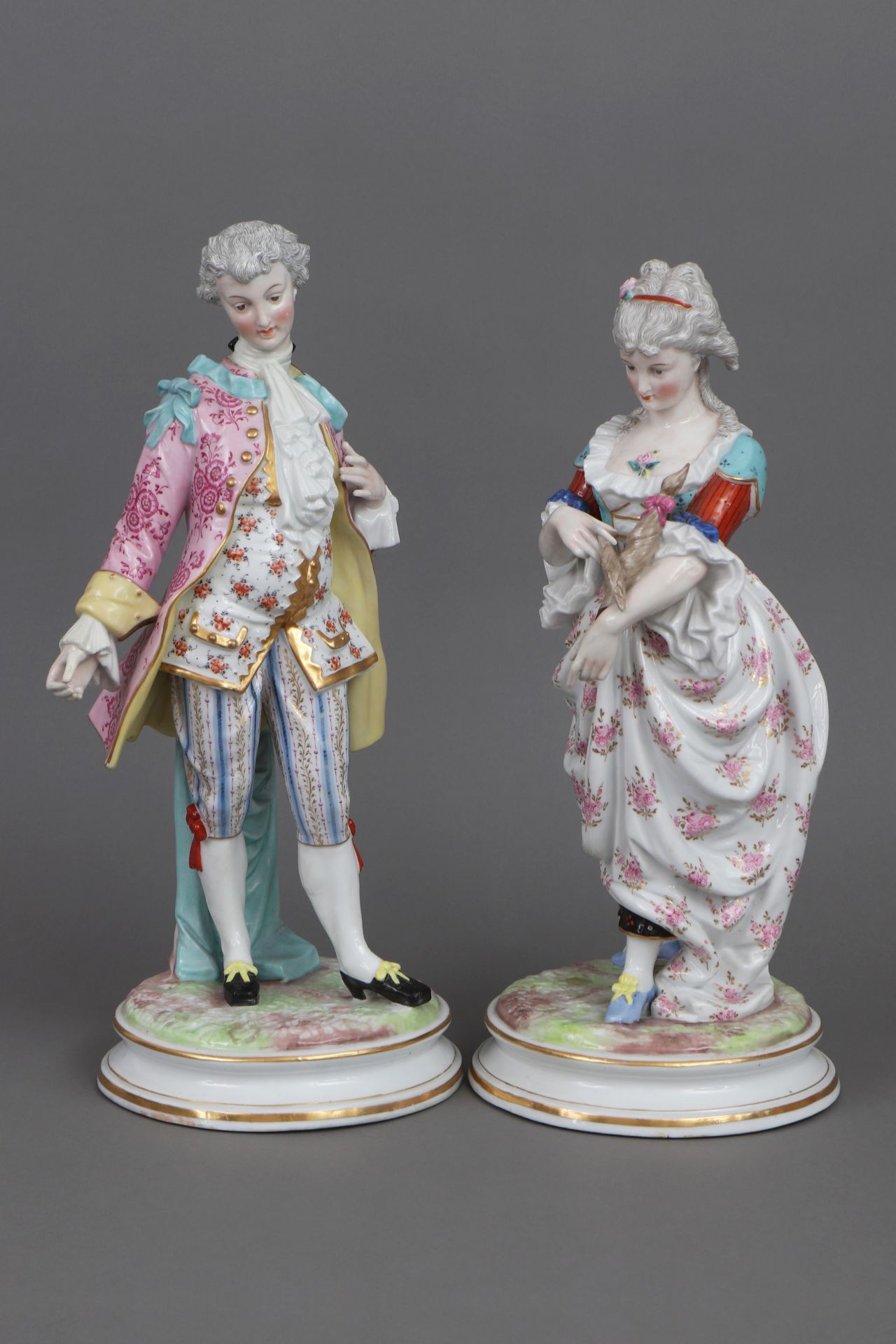 Paar VOLKSTEDT Porzellanfiguren ¨Elegantes Rokoko Paar¨