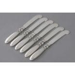 6 GEORG JENSEN (Denmark) Silber Buttermesser ¨Cactus¨