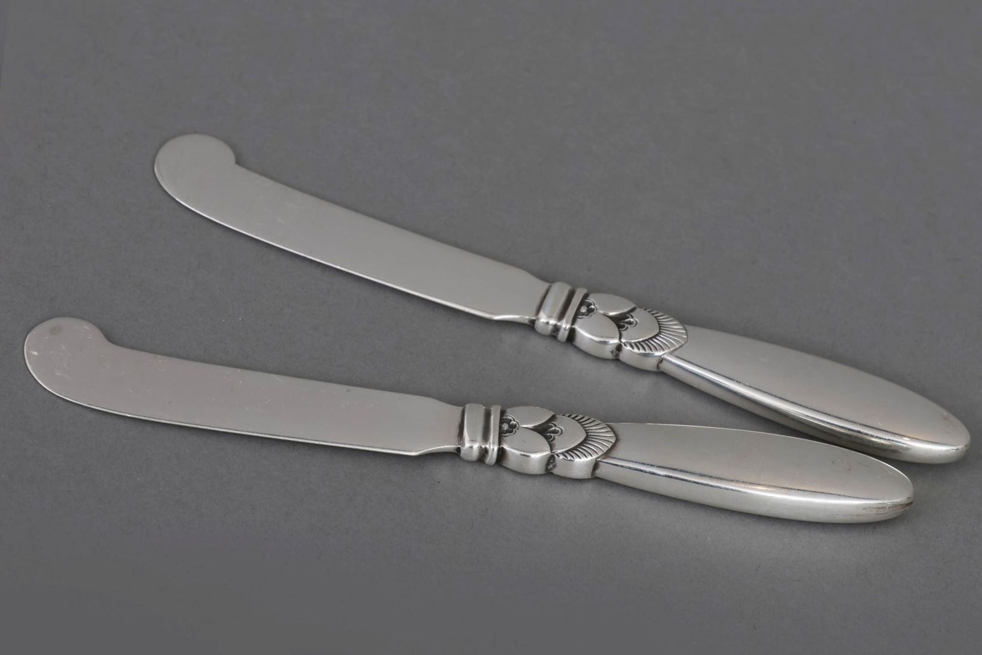 6 GEORG JENSEN (Denmark) Silber Buttermesser ¨Cactus¨ - Image 3 of 4