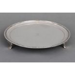 Silber Salver-Tablett des 19. Jahrhunderts