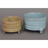 2 chinesische Porzellan-Räuchergefäße im Stile der Song Dynastie