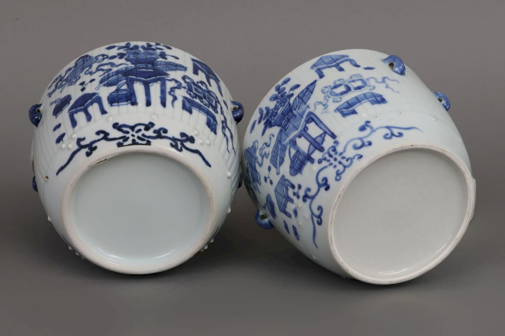 2 chinesische Porzellan-Deckelgefäße - Bild 3 aus 4