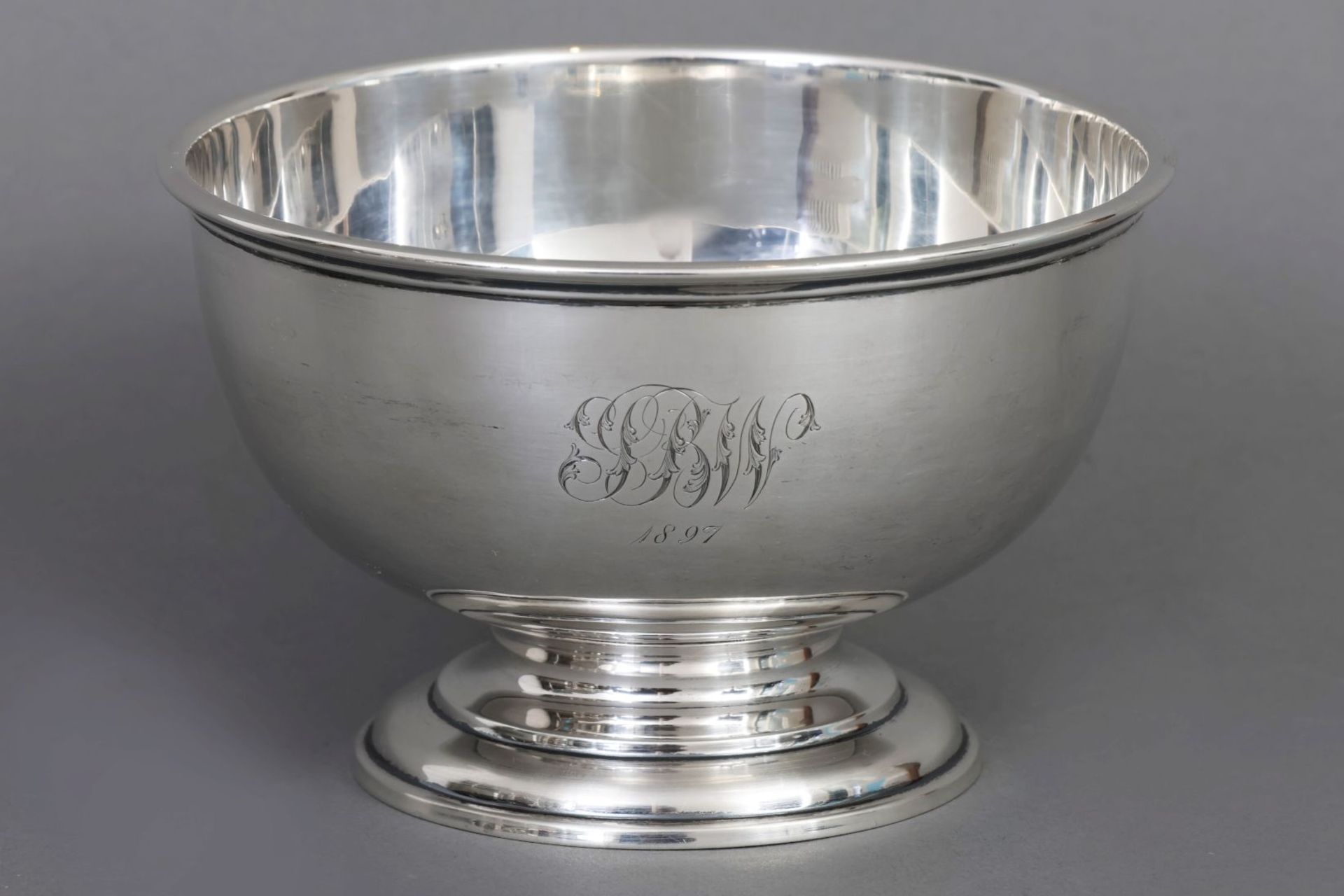 Englische Silber Fußschale (cream bowl) - Image 2 of 3
