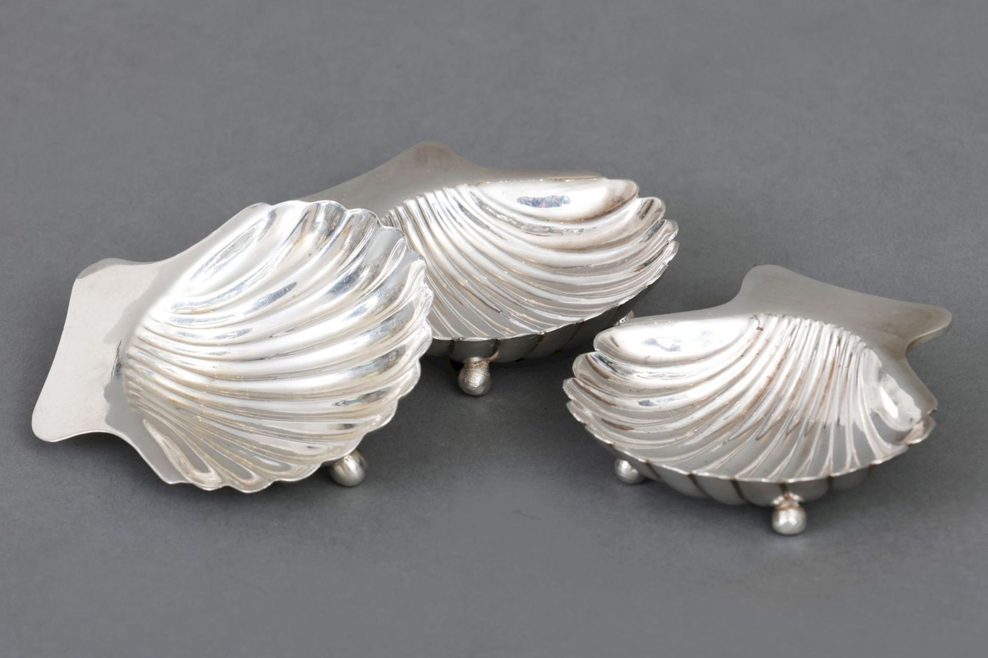 3 Silber Muschelschalen - Image 2 of 3