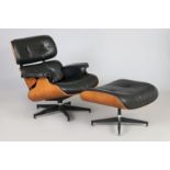 Lounge chair mit Ottomane im Mid-century Stil