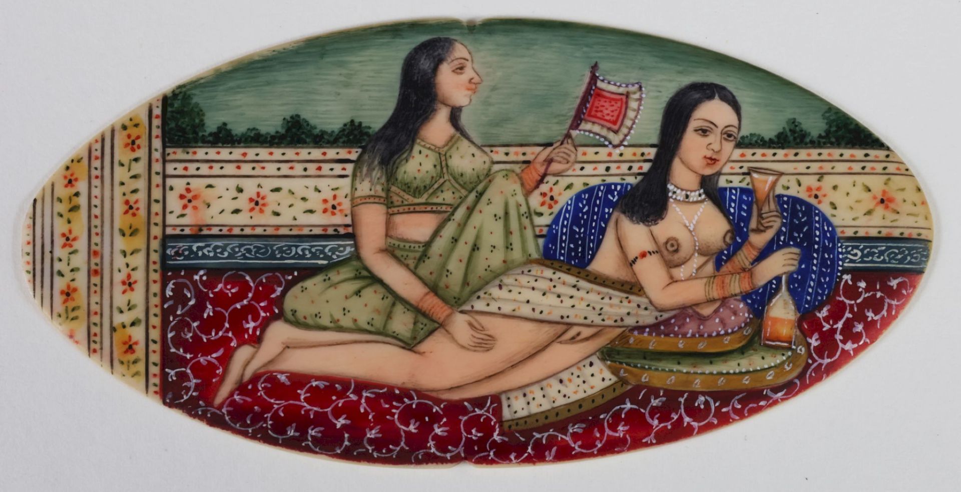 2 indische Miniaturmalereien - Image 2 of 3