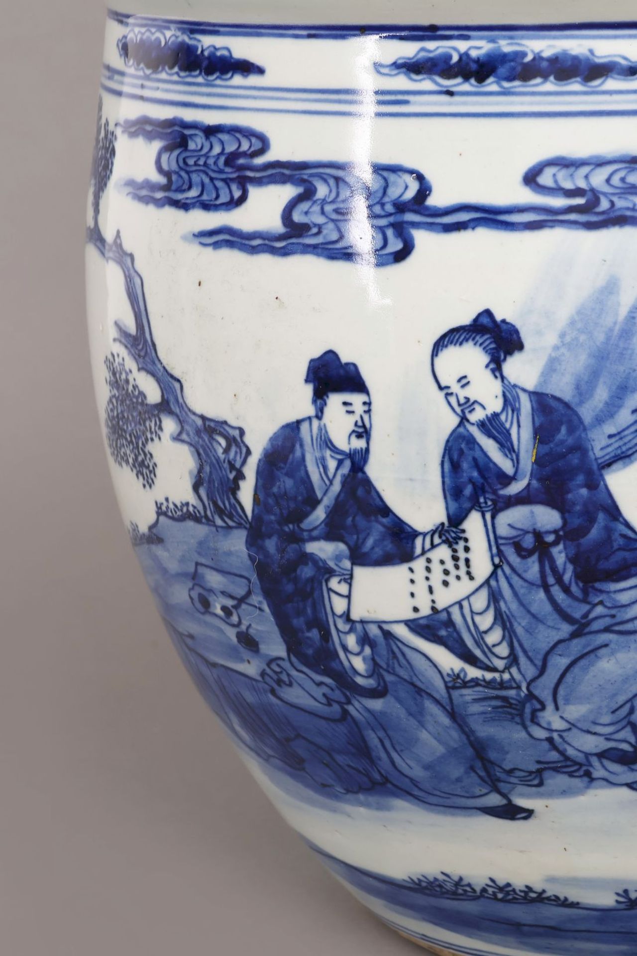 Chinesisches Porzellancachepot ¨Fish-Bowl¨ - Image 3 of 4