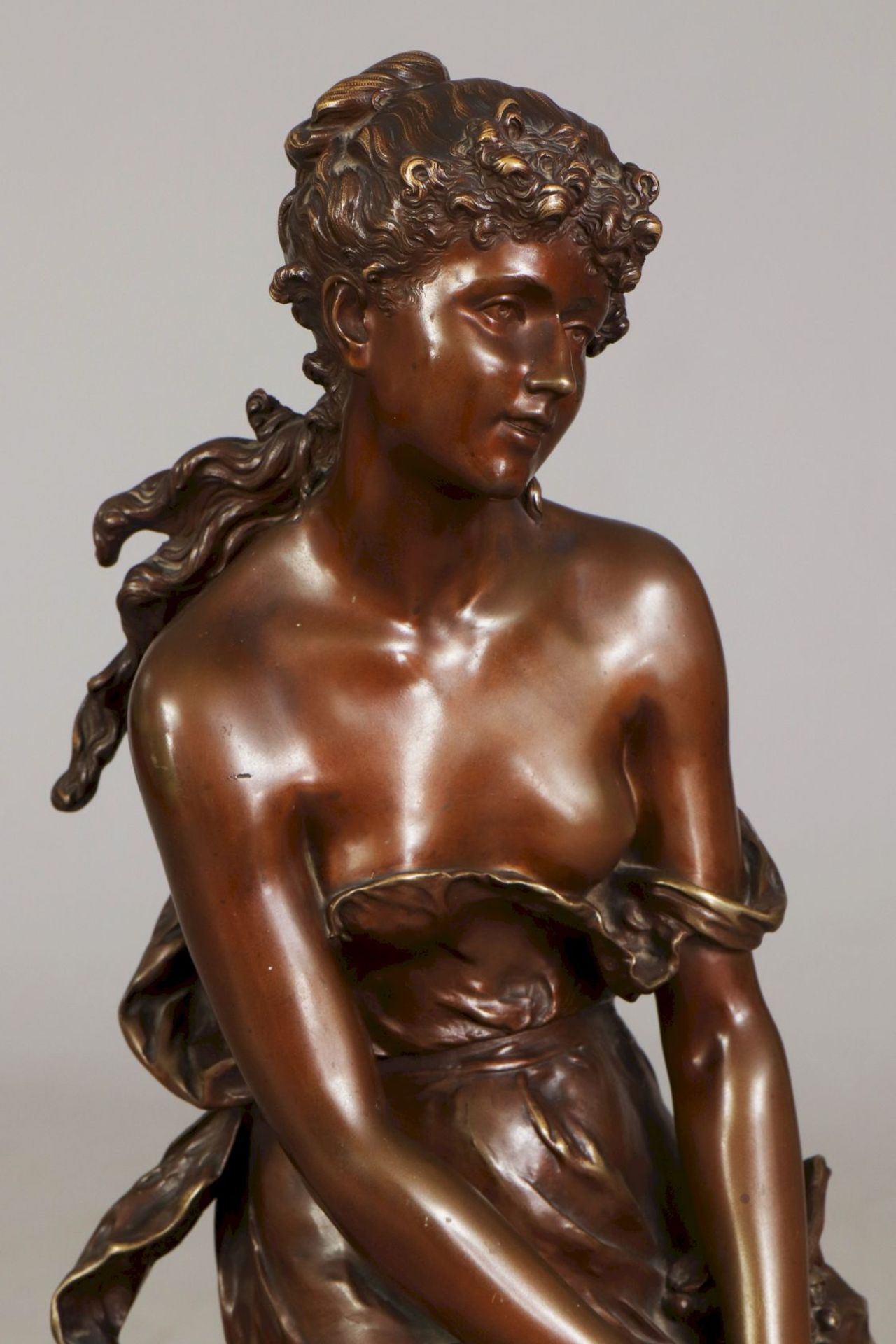 HIPPOLYTE MOREAU Bronzefigur ¨La Reve¨ (Der Traum) - Bild 3 aus 4