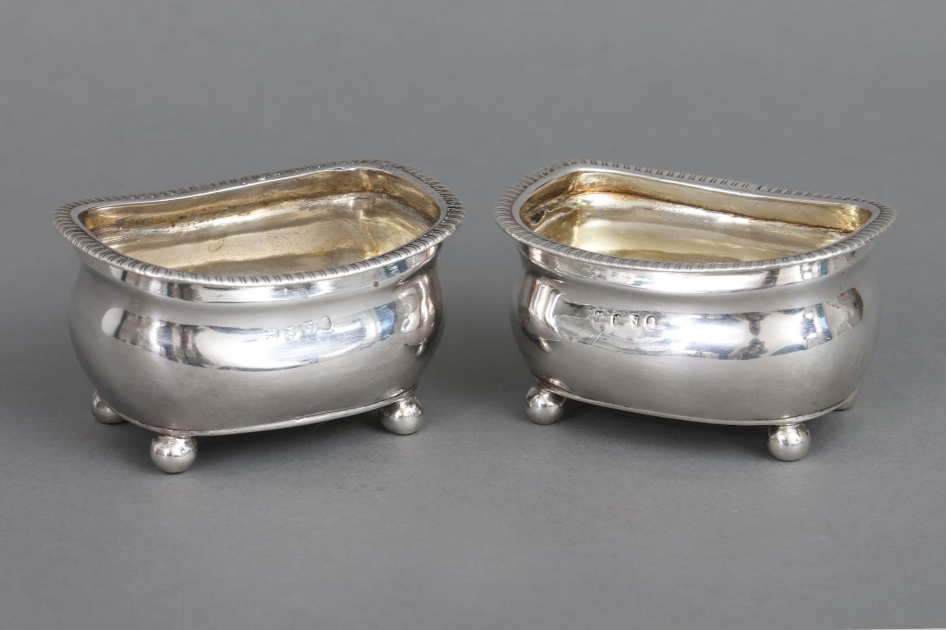 Paar englische Silber Salieren - Image 4 of 8