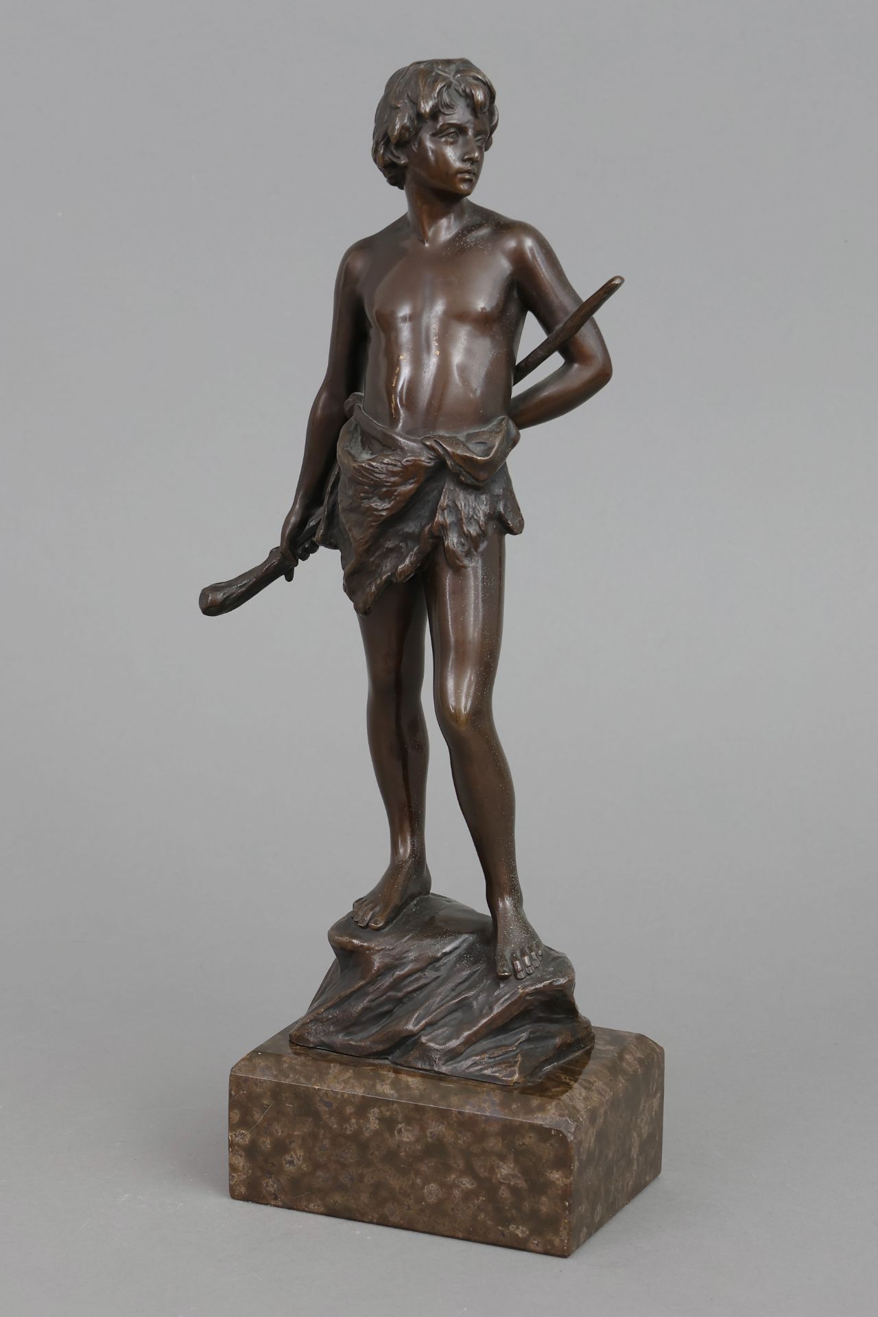 Jeremias CHRISTENSEN (1859-1908) Bronzefigur ¨Knabe vom Berge¨