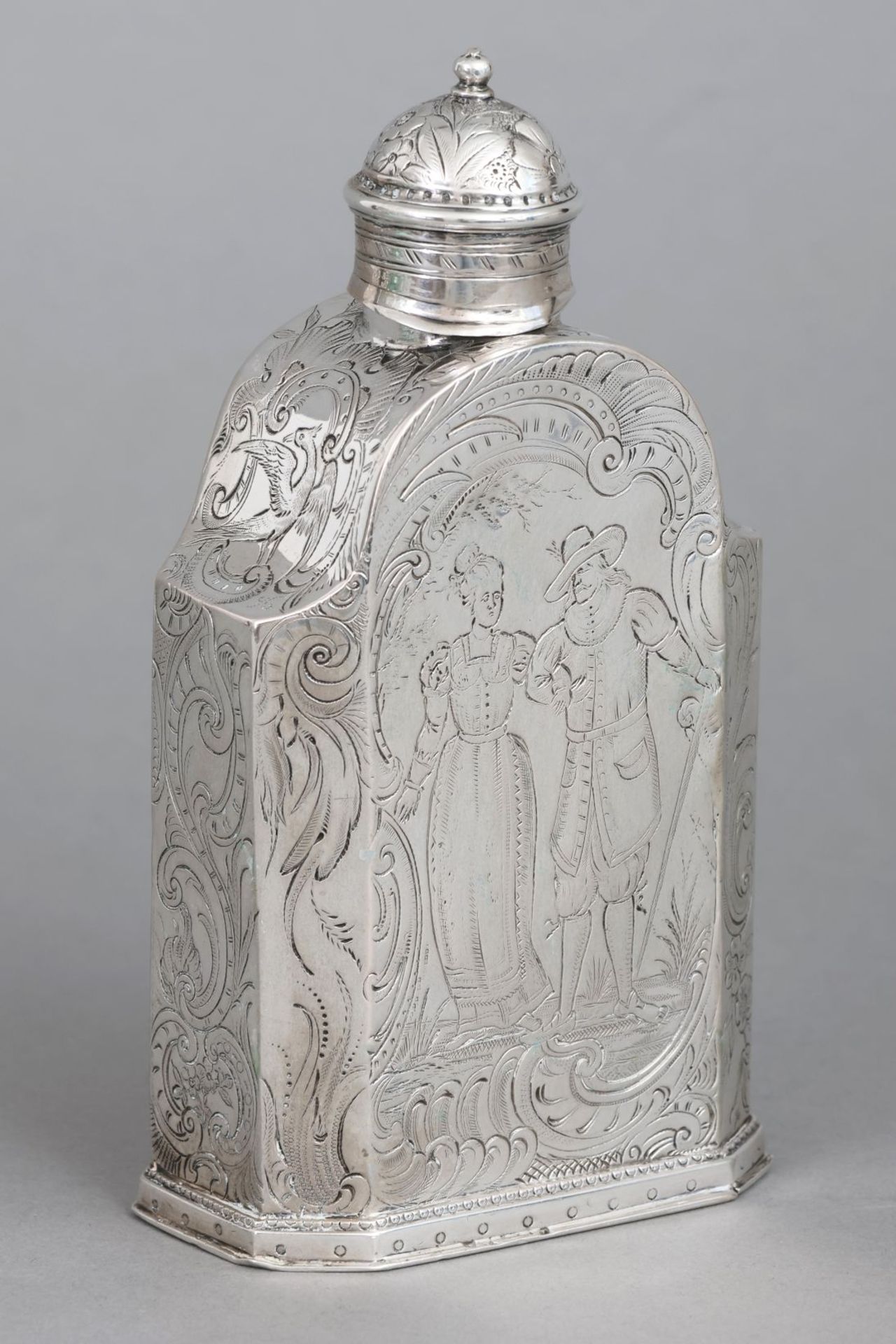 Silber Teedose des 18. Jahrhunderts