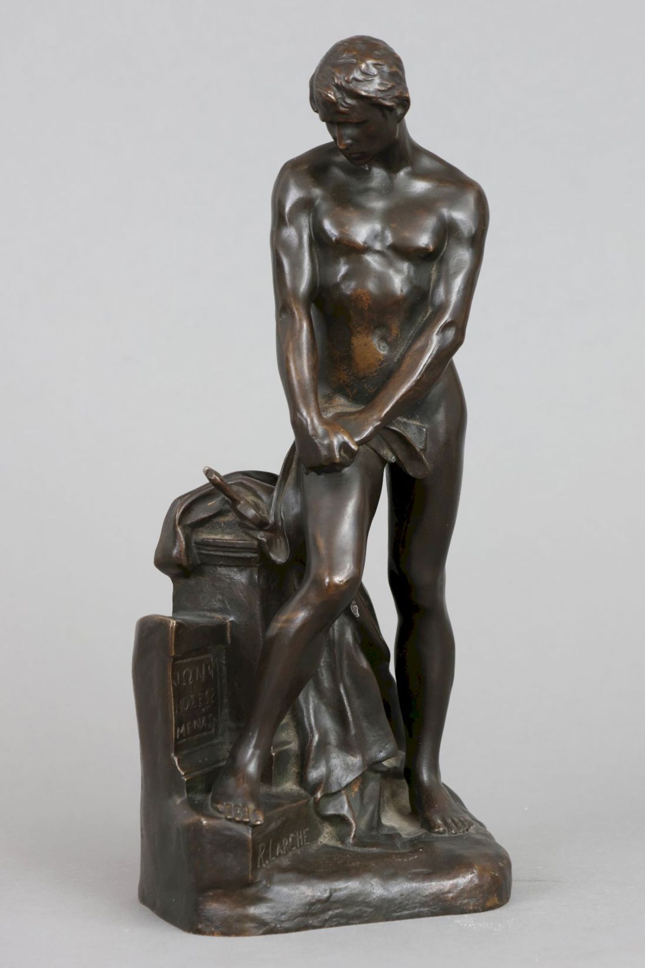 Raoul François LARCHE (1860-1912) Bronzefigur ¨La douleur d`Oreste¨