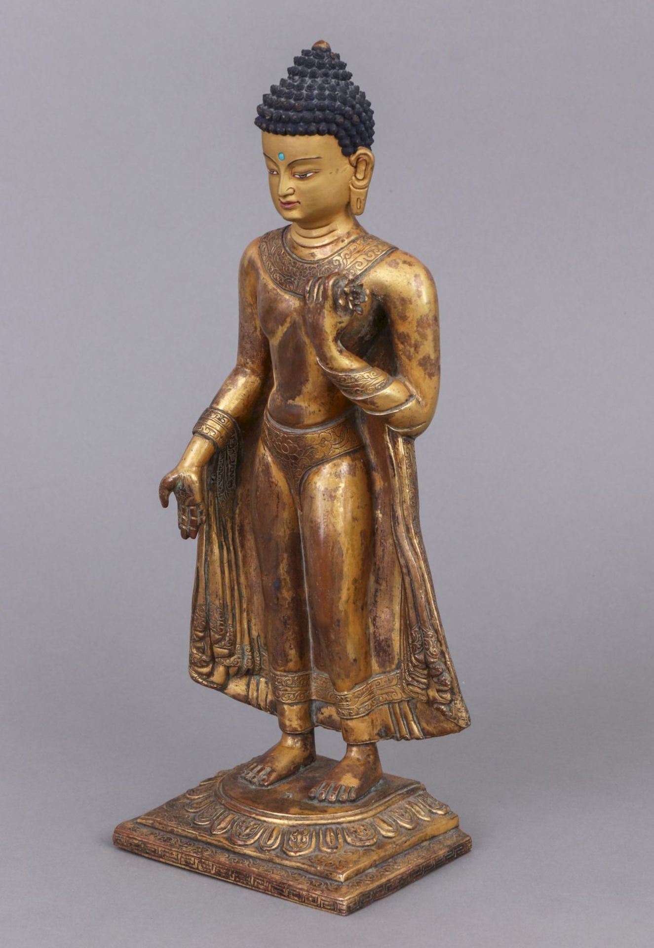 Nepalesischer Bronzebuddha Shakyamuni - Image 2 of 5