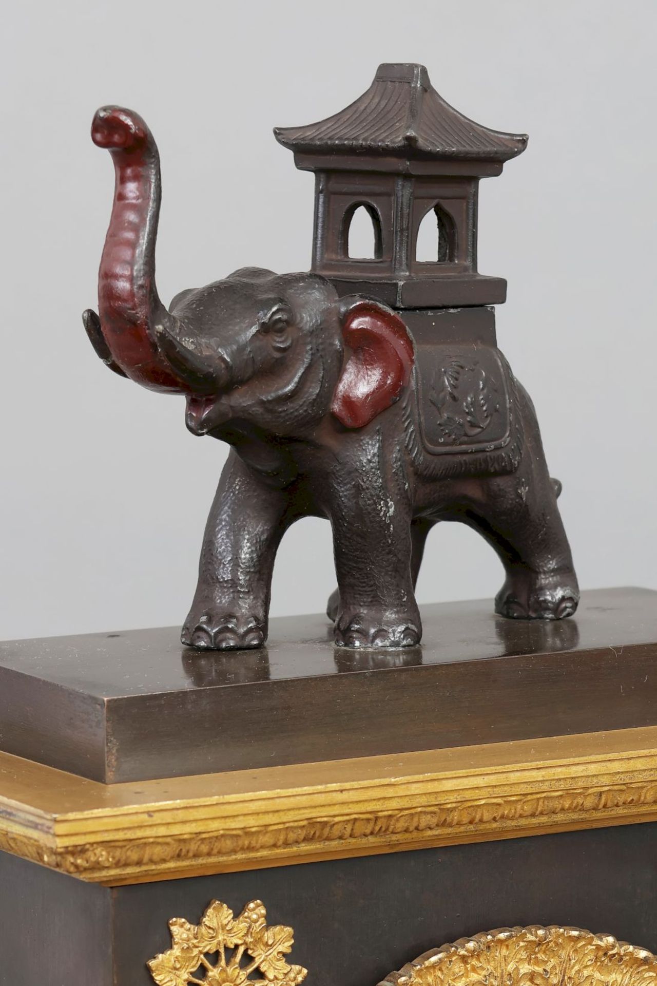 Pendule des Empire mit Elefantenfigur - Image 4 of 4