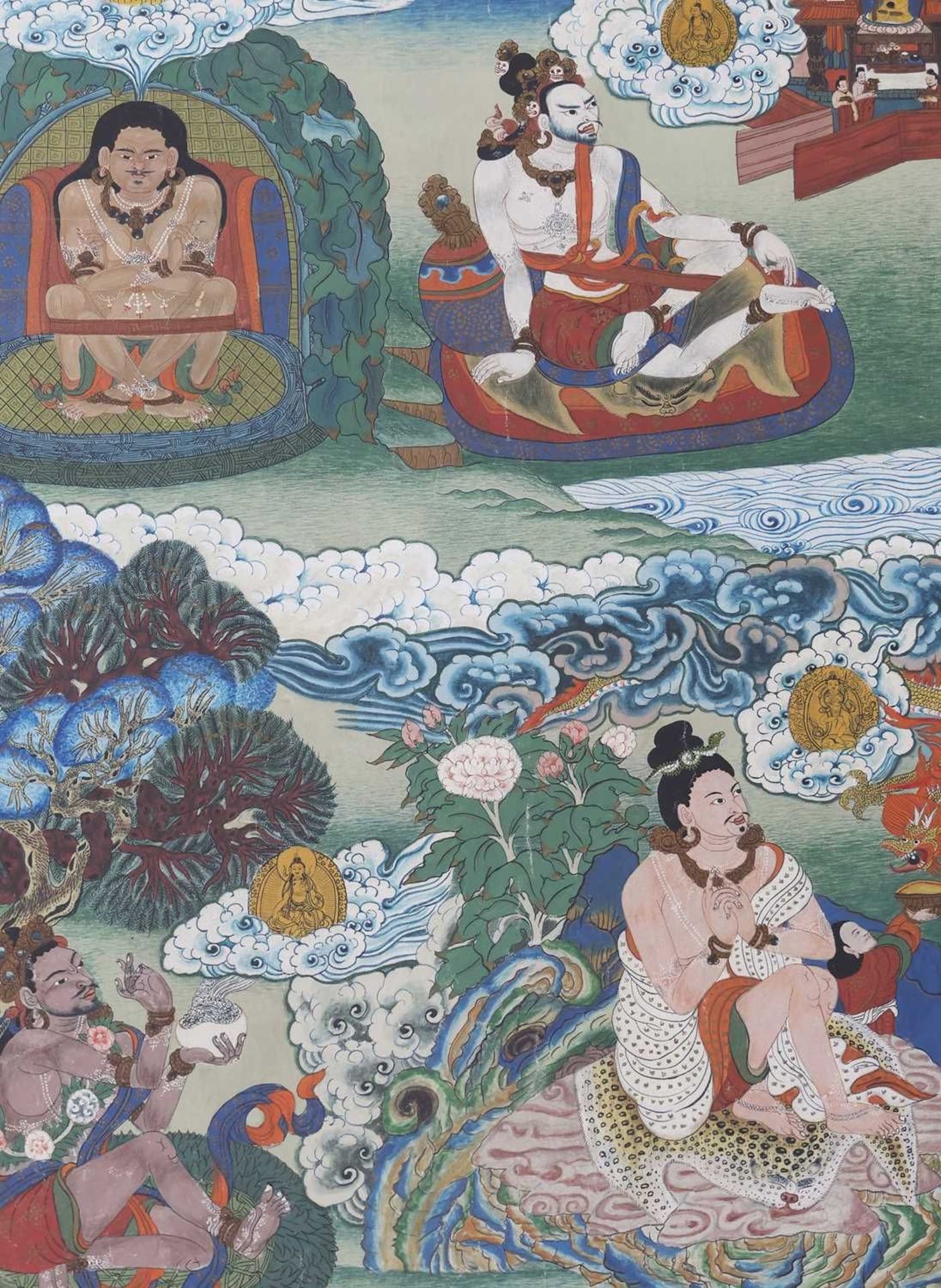 Tibetischer Thangka ¨"Mahasiddha" - Image 2 of 2