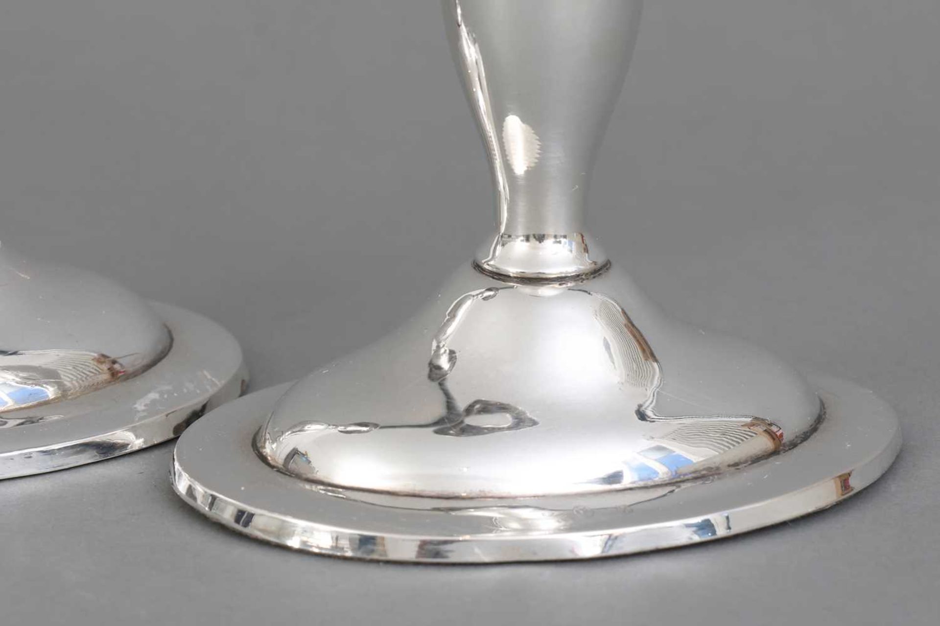 Paar Silber Kerzenleuchter - Image 2 of 3