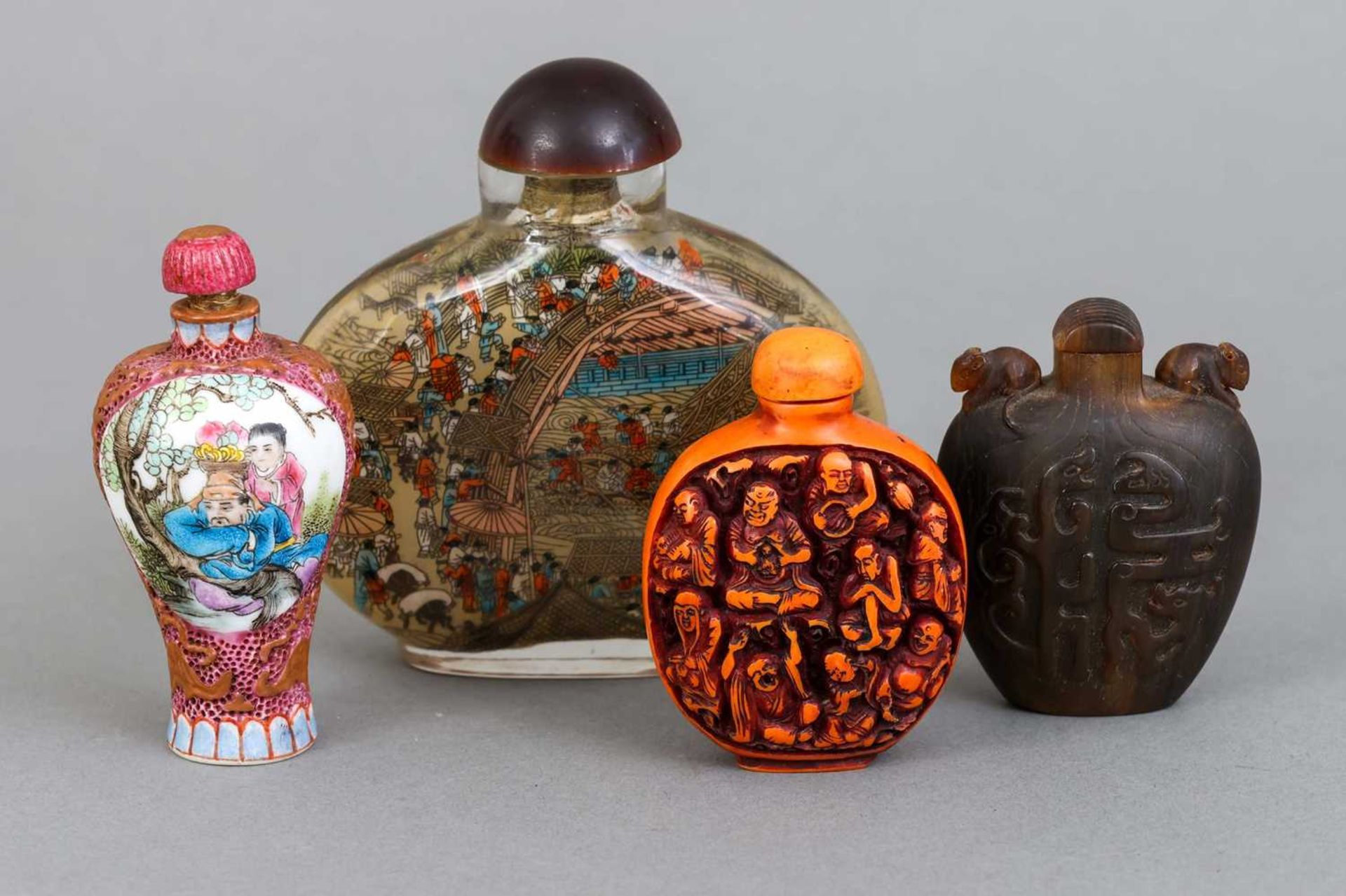 4 chinesische Snuffbottles