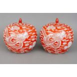 Paar chinesische Porzellan-Ingwergefäße