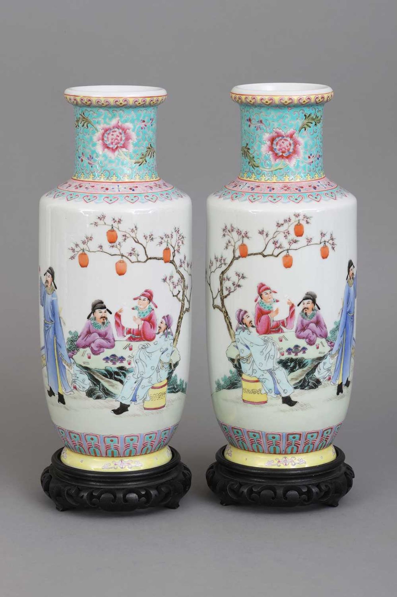 Paar chinesische Porzellanvasen