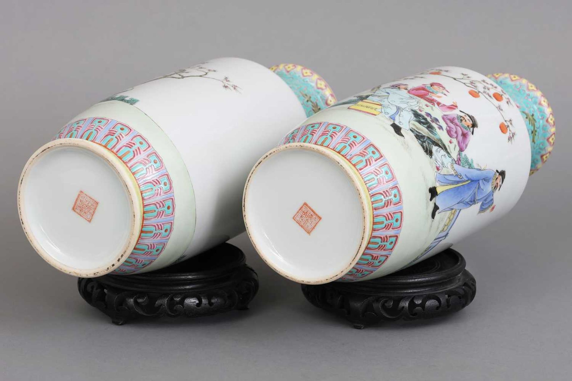 Paar chinesische Porzellanvasen - Bild 4 aus 4