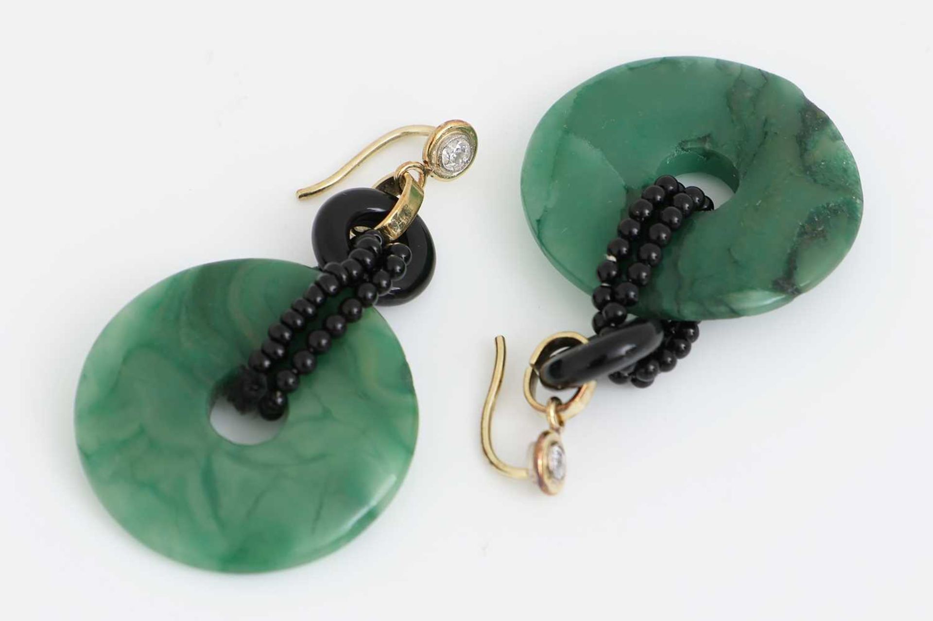 Paar Jade-Ohrhänger - Bild 2 aus 2