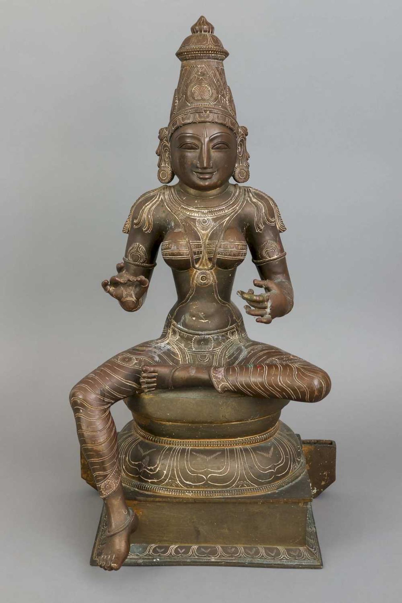 Indische Bronzefigur "Parvati"