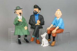 4 HERGE (Belgien) "Tintin" (Tim und Struppi) Massefiguren