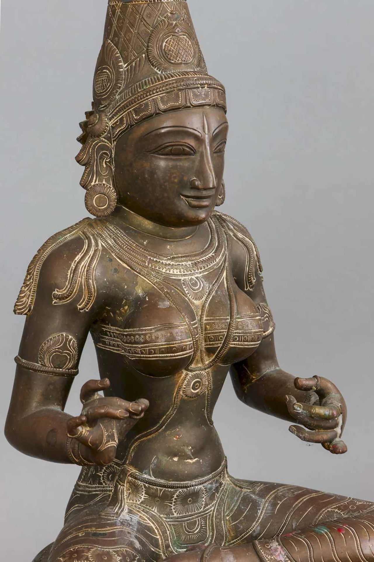 Indische Bronzefigur "Parvati" - Image 2 of 3