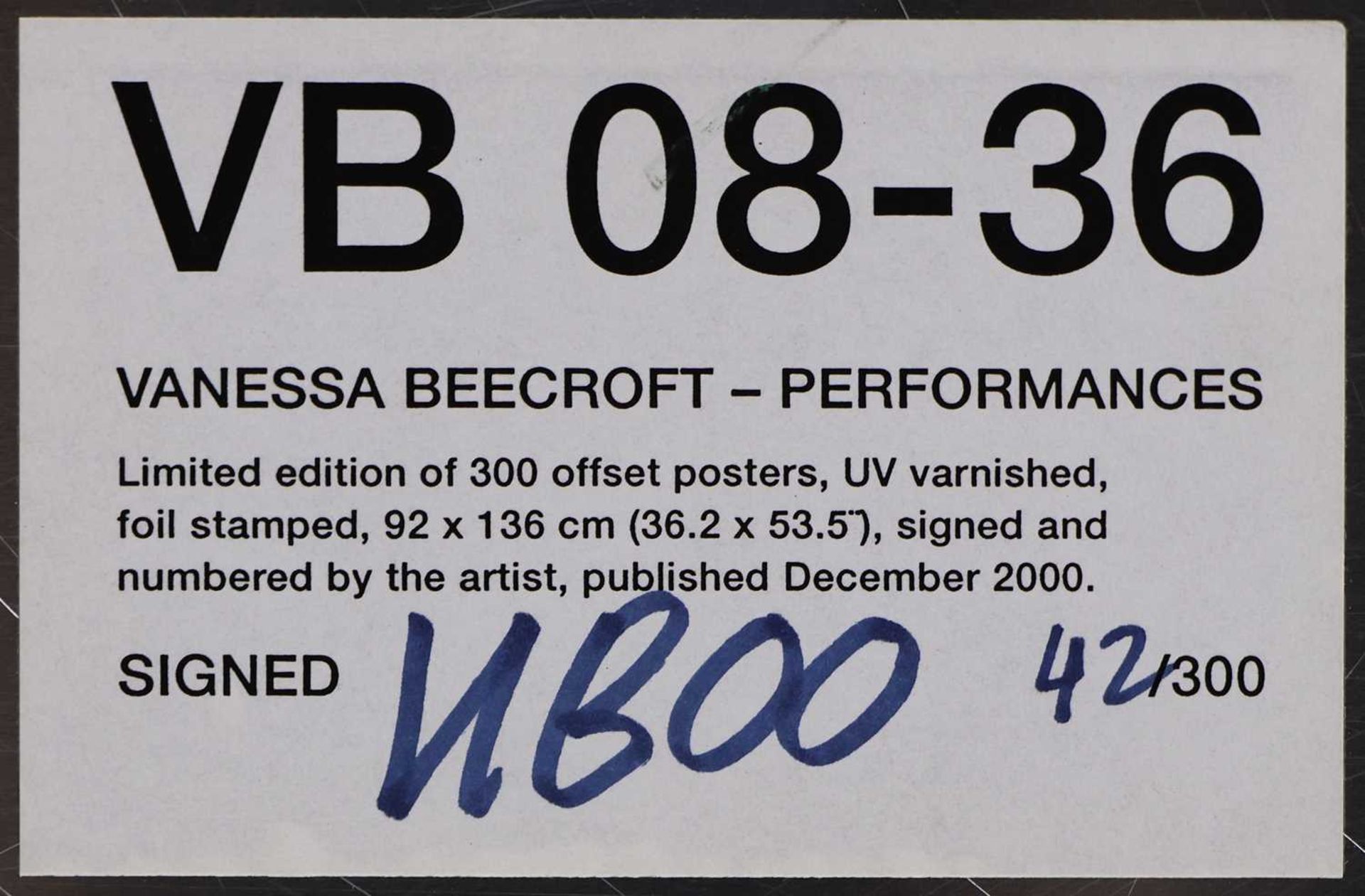 VANESSA BEECROFT (1969 Genua) - Image 4 of 4