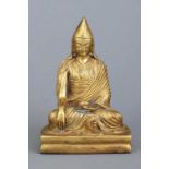 Tibeto-chinesische Bronzefigur "Tsongkhapa"