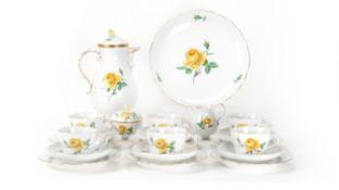 Meissen Kaffeeservice 'Gelbe Rose'