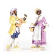 Paar Meissen Figuren aus der 'Commedia dell' Arte'