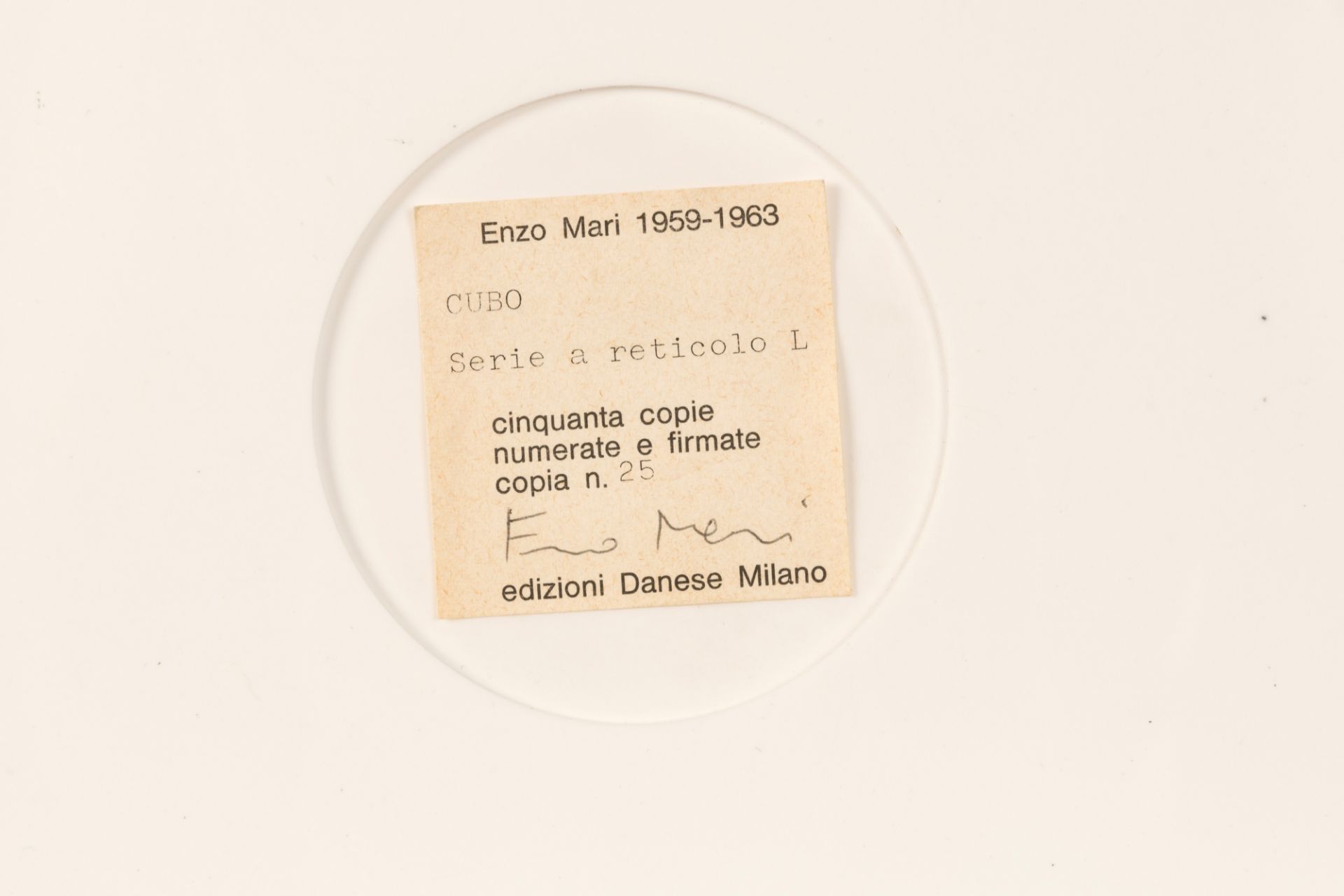 Enzo Mari (1932 Novara, Italien - 2020 Mailand) (F) - Bild 5 aus 5