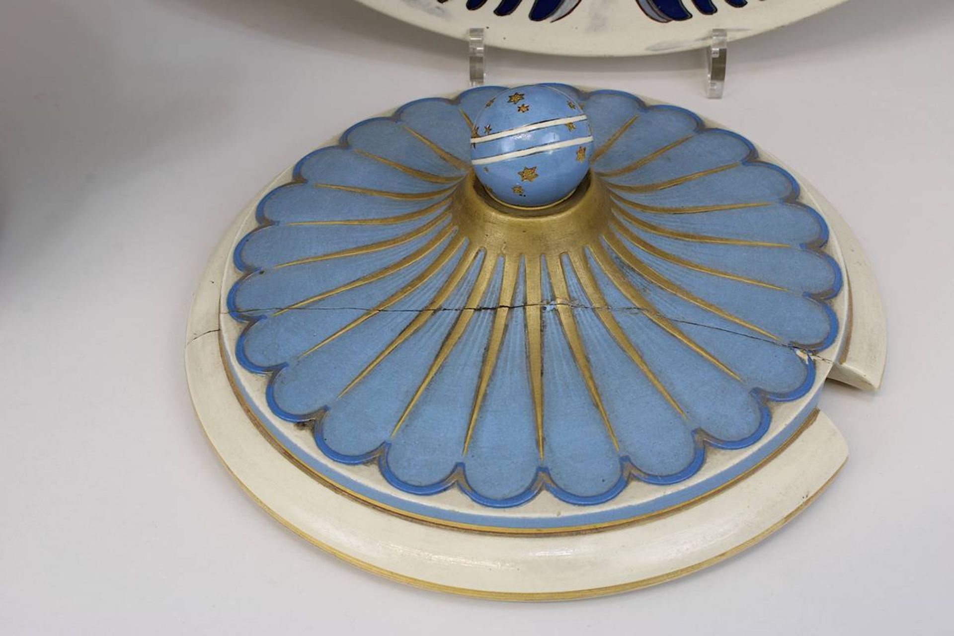 Jugendstil-Bowle mit Sonnen- und Mondmotiv, Villeroy & Boch, Mettlach um 1900, Entwurf: Heinrich - Image 3 of 3