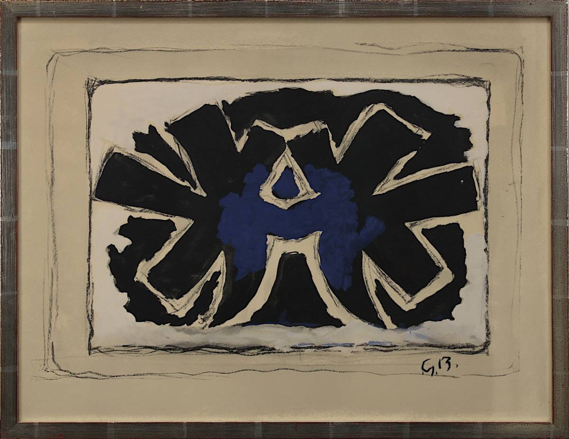 Braque, Georges (Argenteuil 1882 - 1963 Paris), Zwei Vögel, Farblithographie, im Stein