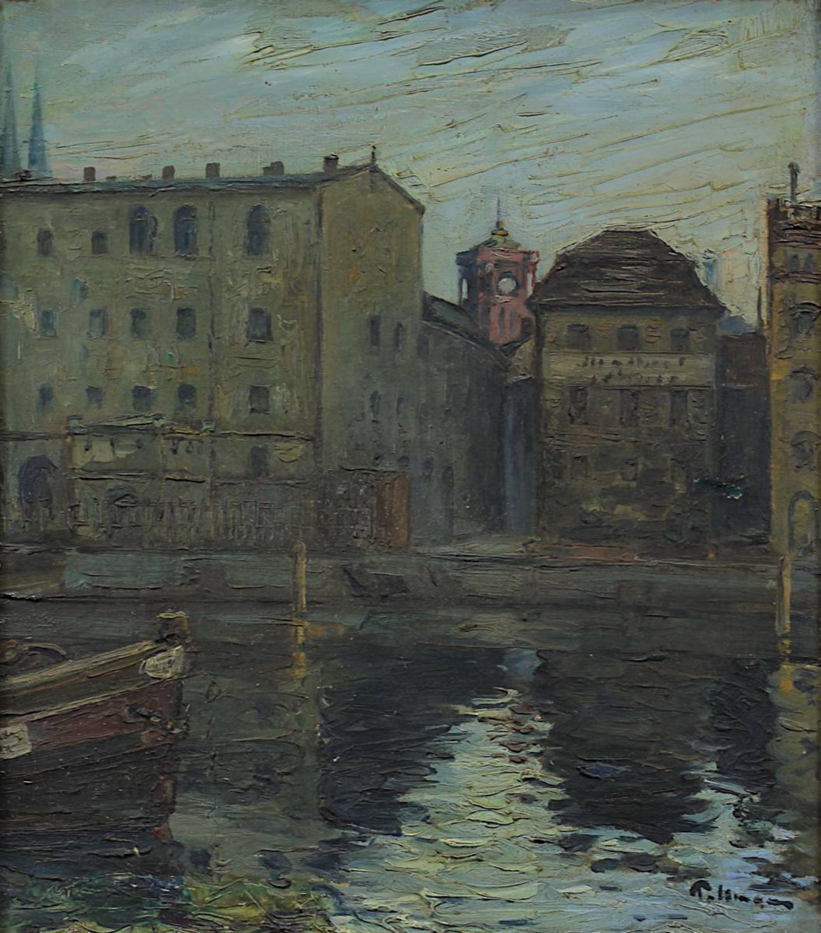 Pallmann, Kurt ( Berlin 1886 - 1952 ), Alt Berlin Am Fisch, Öl auf Leinwand, rechts unten - Image 2 of 4